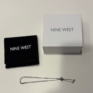 Nine West Silver-Tone Chain Bracelet